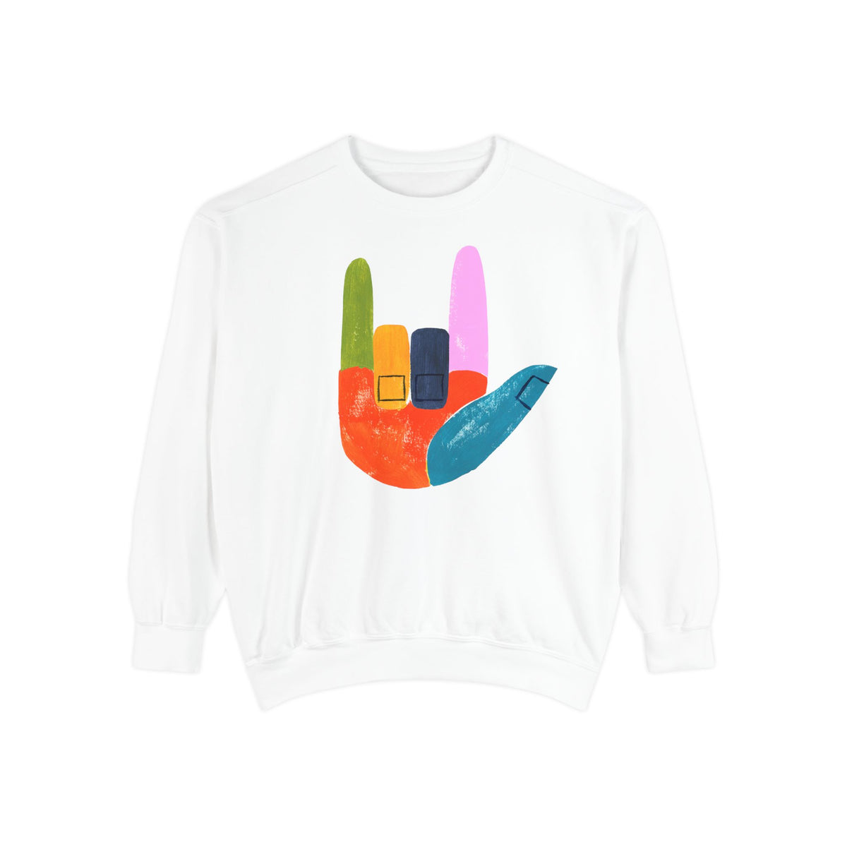 Original "I Love You" Unisex garment-dyed Sweatshirt