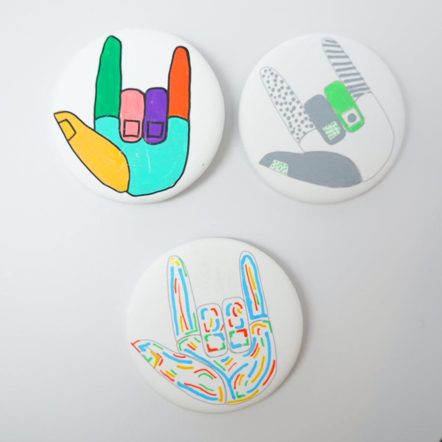 ILY Coloring Pin